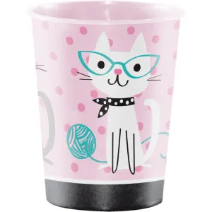 16 oz Purr-Fect Cat Party Plastic Keepsake Cup