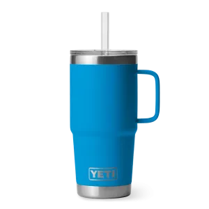 25 oz. / 739ml Straw Mug w/ Straw Lid - Big Wave Blue