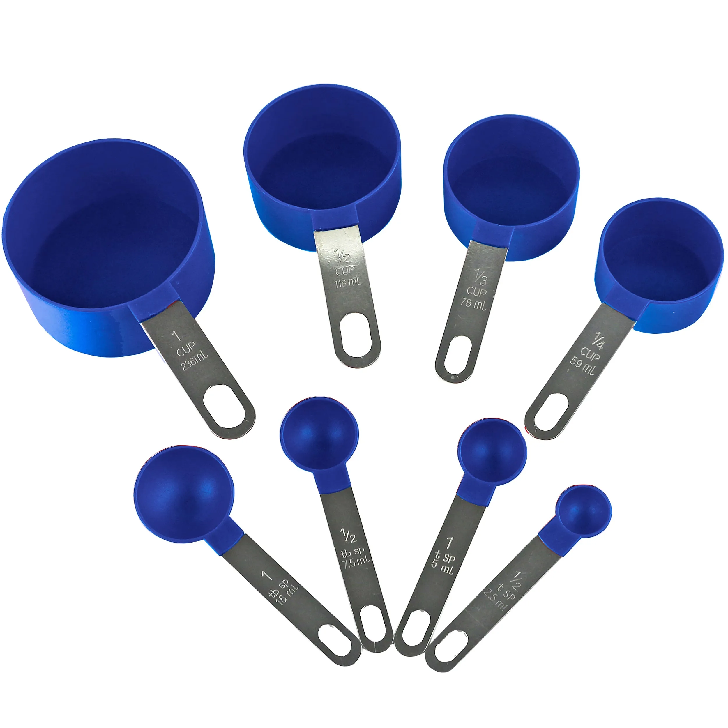 8pc Measuring Spoon & Cup Set, Indigo