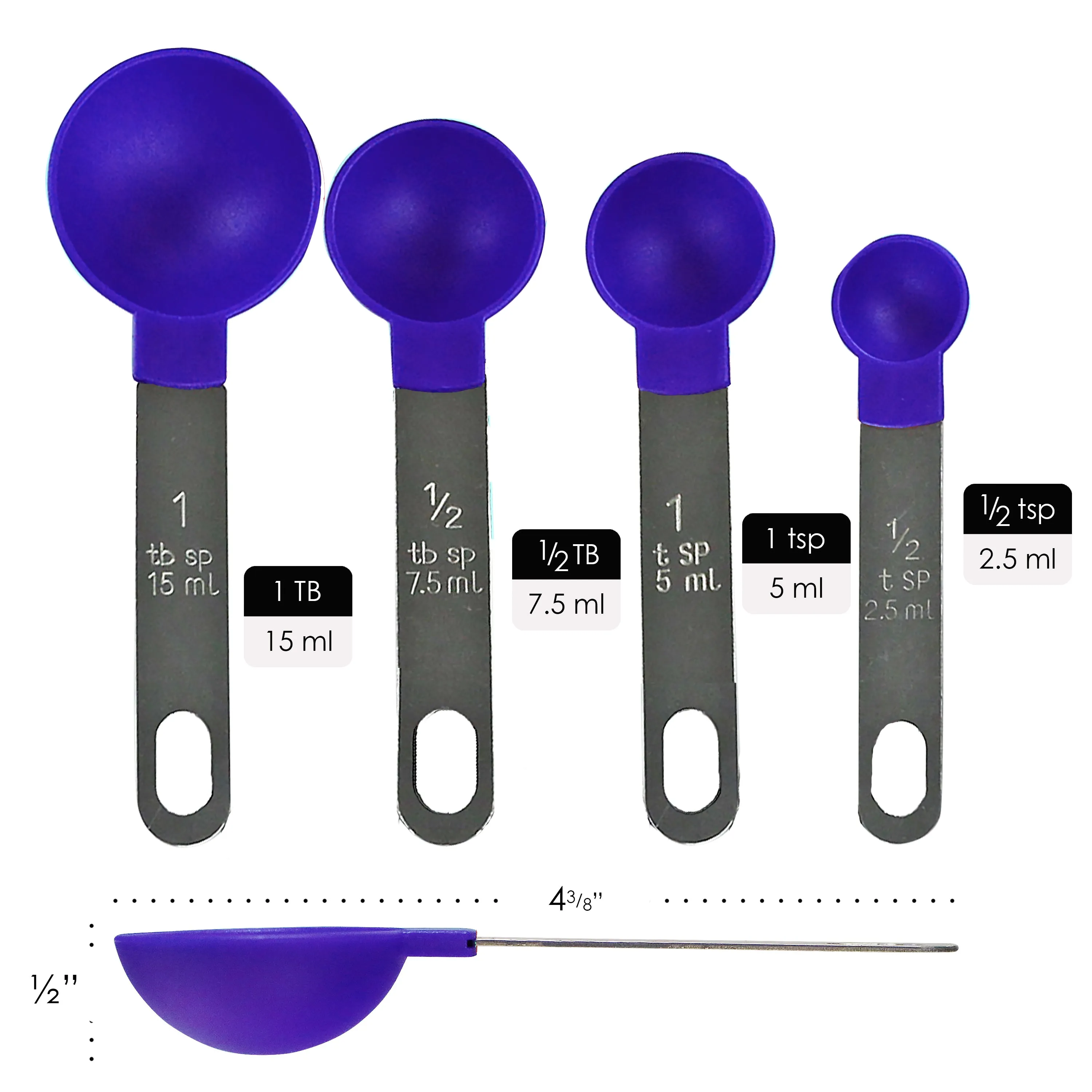 8pc Measuring Spoon & Cup Set, Indigo