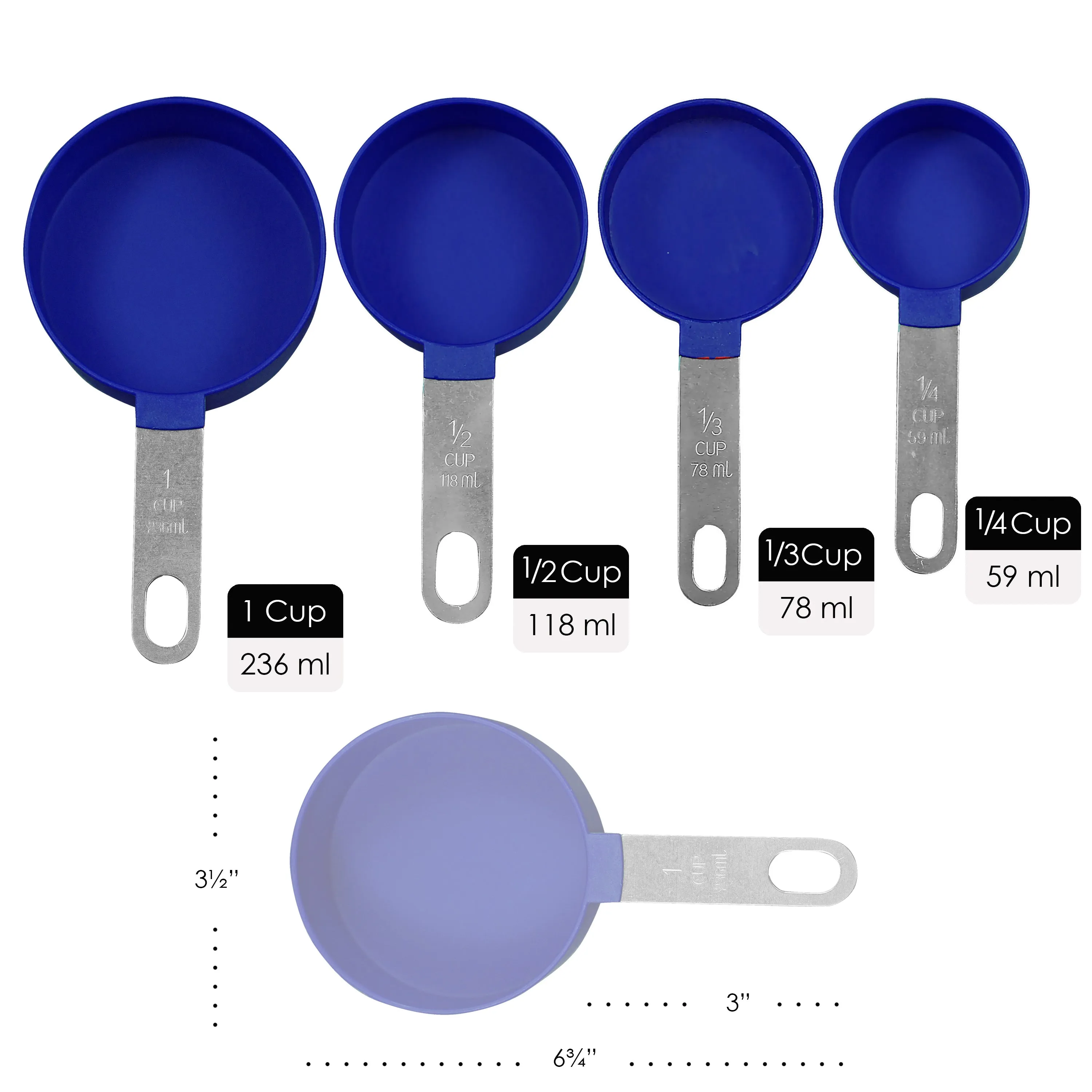 8pc Measuring Spoon & Cup Set, Indigo