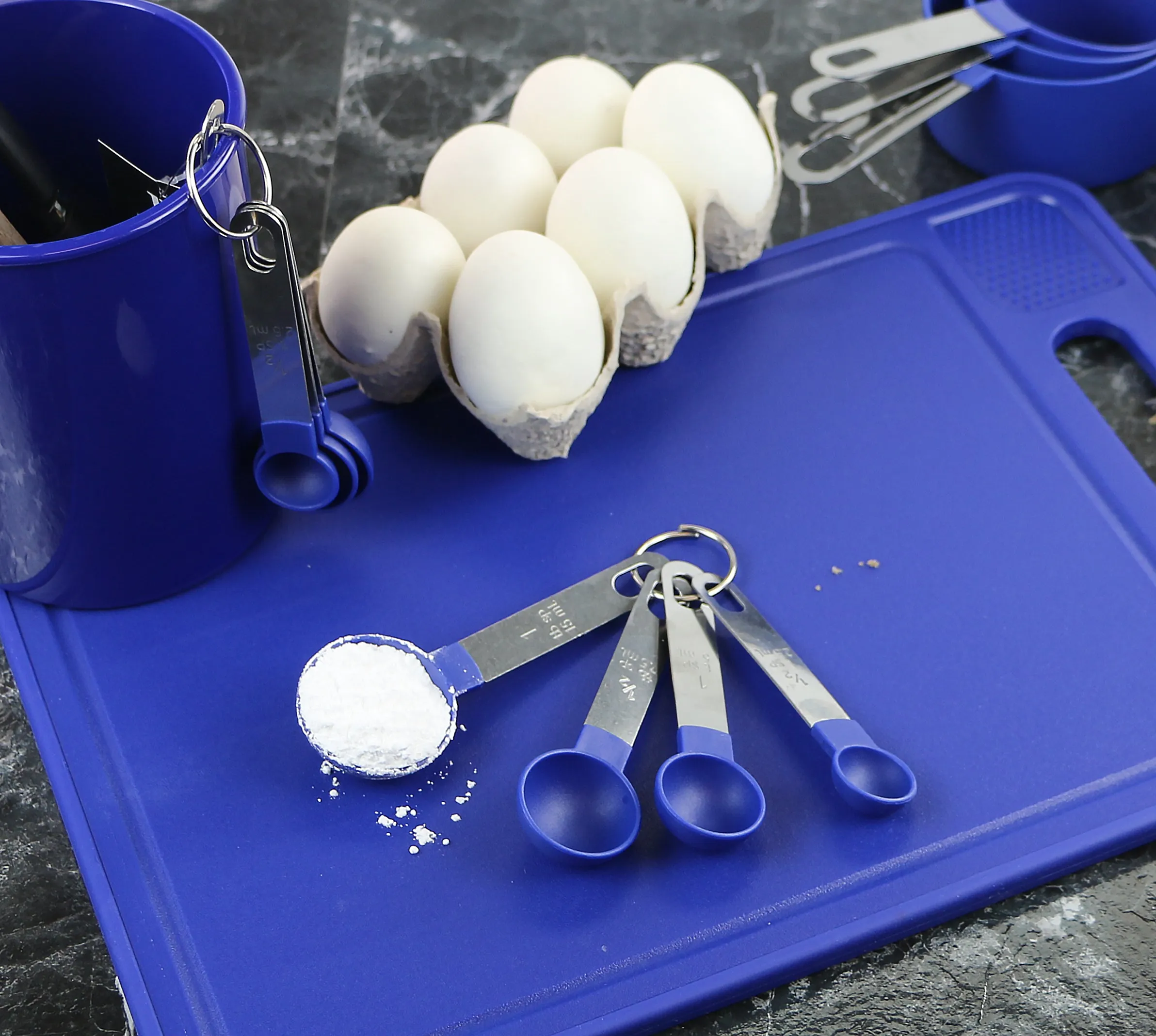 8pc Measuring Spoon & Cup Set, Indigo