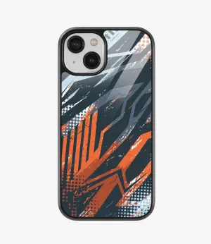 Abstract Grunge Brush Strokes Pattern Glass Case