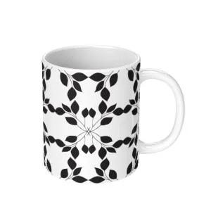 Black petals Ceramic Mug