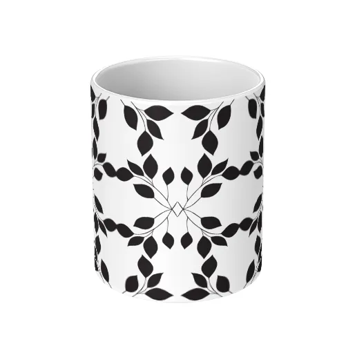 Black petals Ceramic Mug