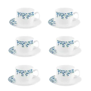 Blooming Garden  Cup & Saucer Set, 6 Pcs