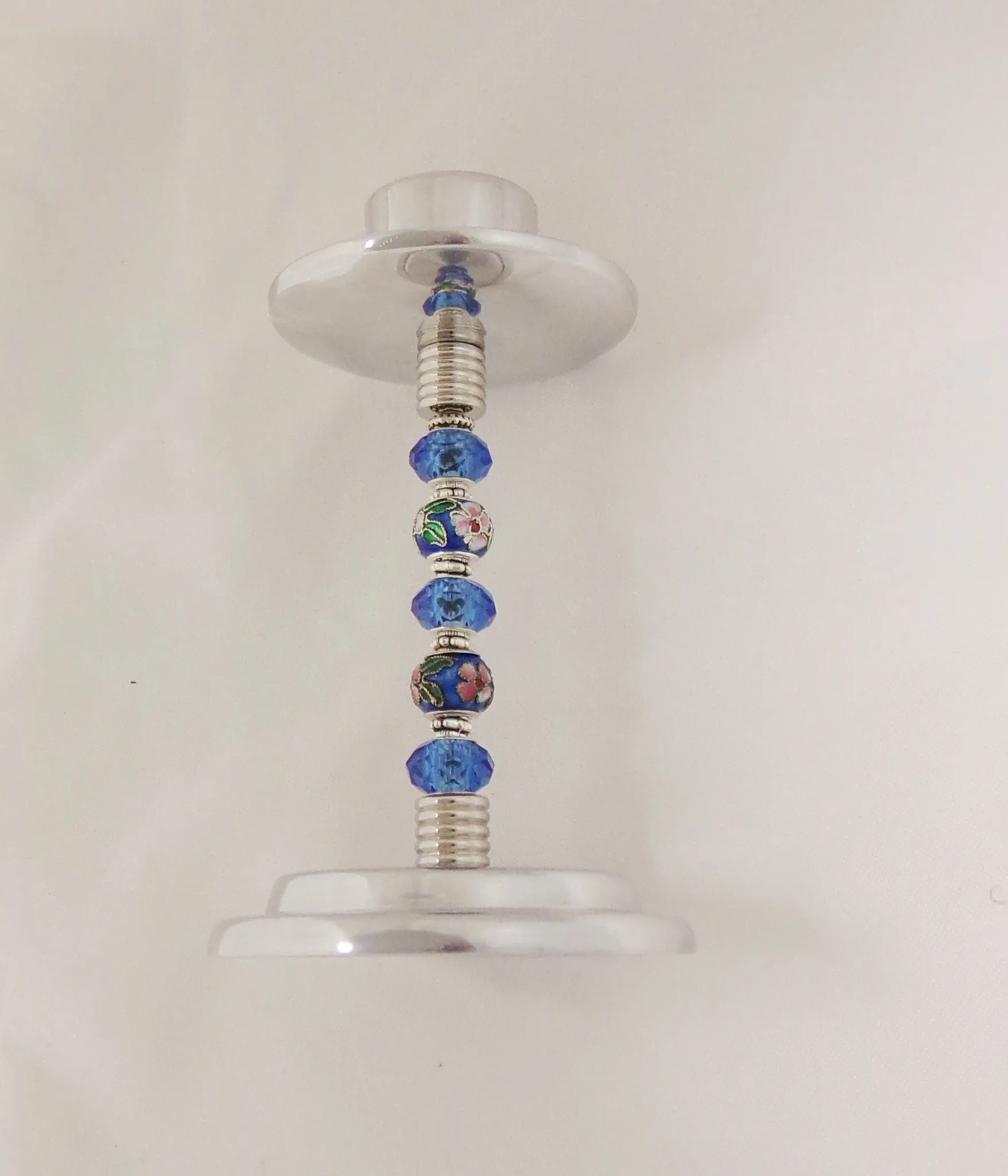 Blue Cloisonne Candle Holder