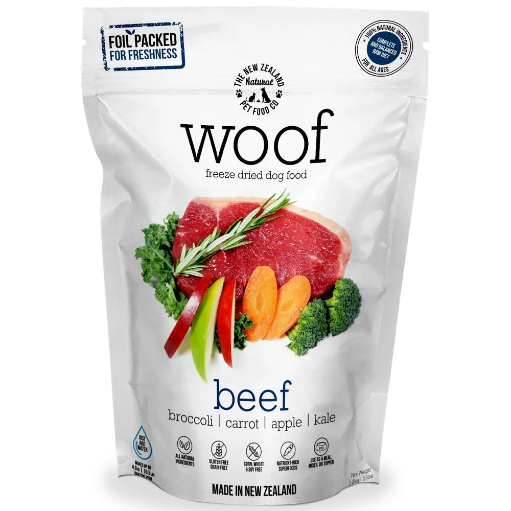 'BUNDLE DEAL': WOOF Beef Freeze Dried Raw Dog Food