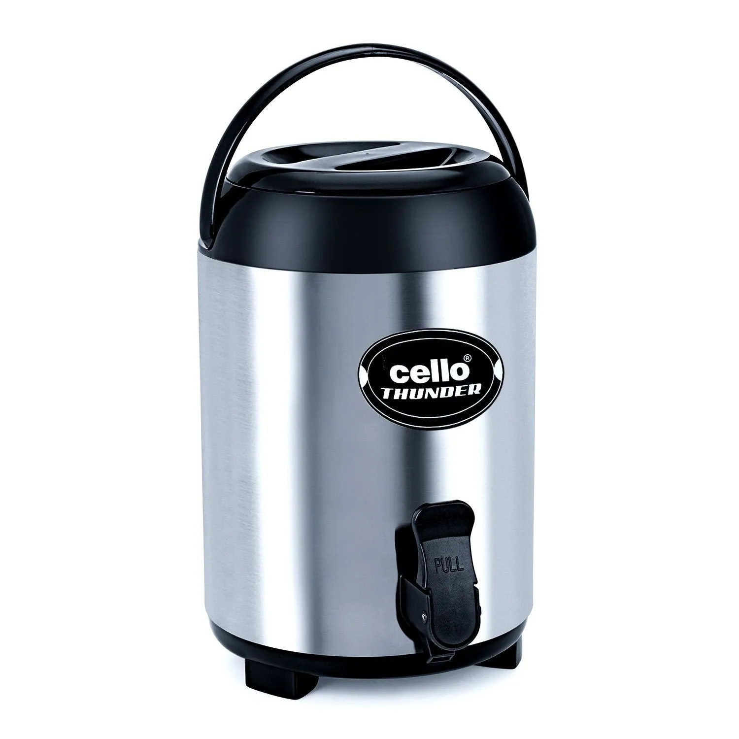 Cello Stainless Steel Insulated Water Jug Thunder, 6 litres, Black