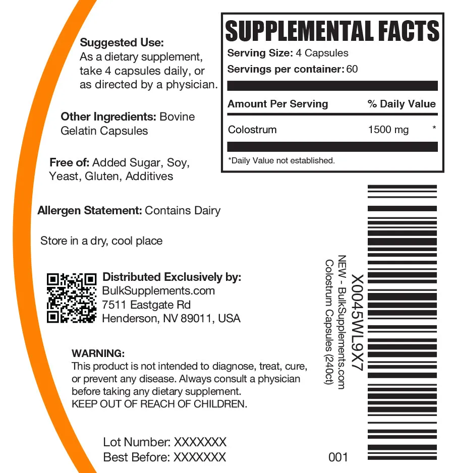 Colostrum Powder Capsules