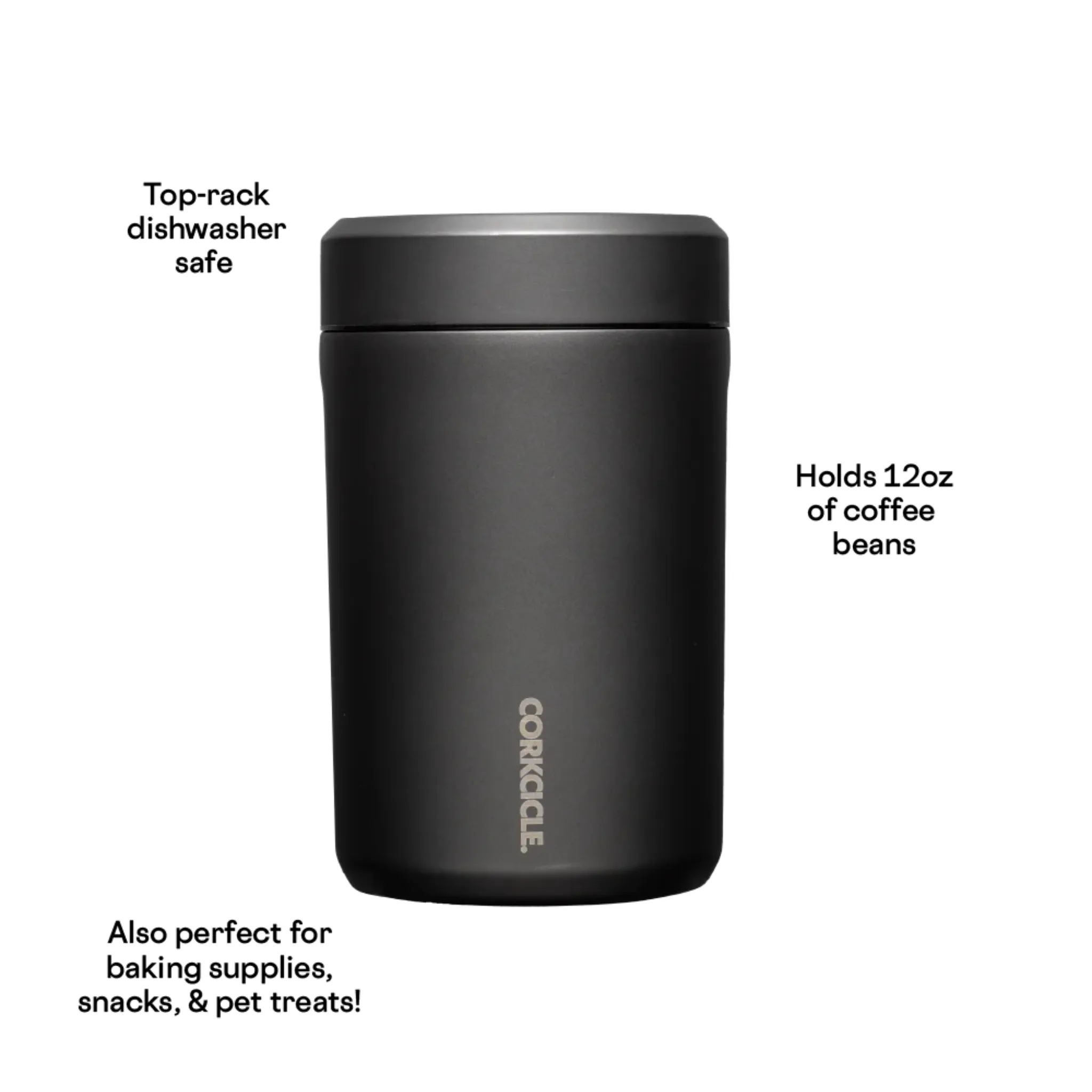 Contenant hermétique pour café Keep Fresh Noir 12oz - Corkcicle