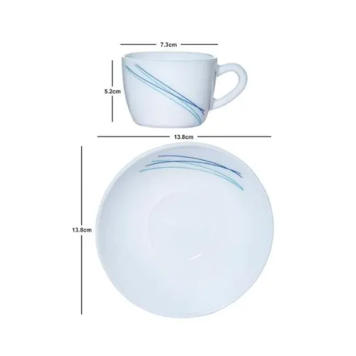 Cool Lines  Cup & Saucer Set, 6 Pcs