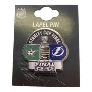 Dallas Stars Tampa Bay Lightning 2020 NHL Stanley Cup Final Dueling Lapel Pin