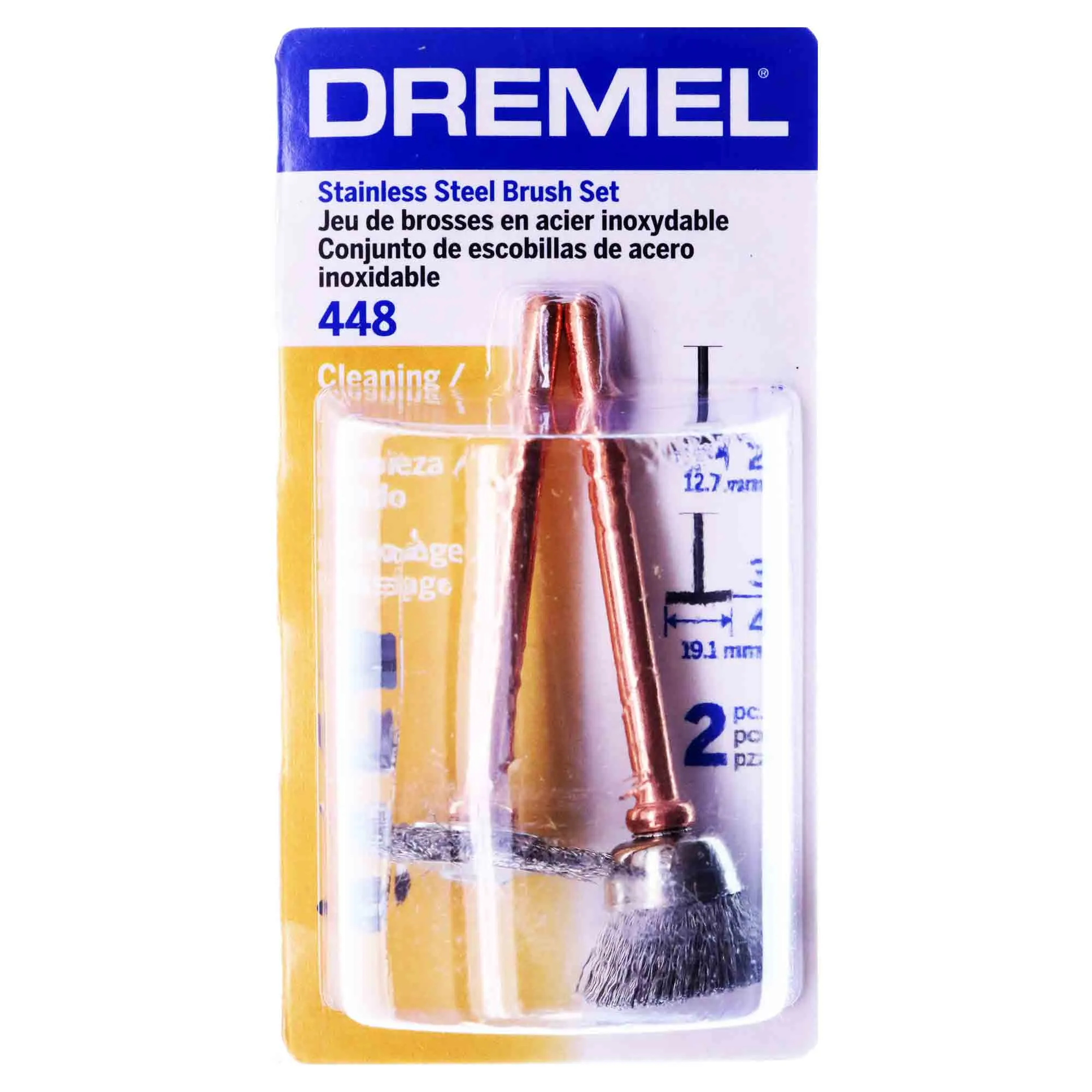 Dremel 448 Stainless Steel Brush Set - 2pc