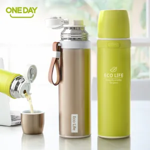 Eco Life Stainless Steel Hot Thermo Bottle With Cup - OneDay