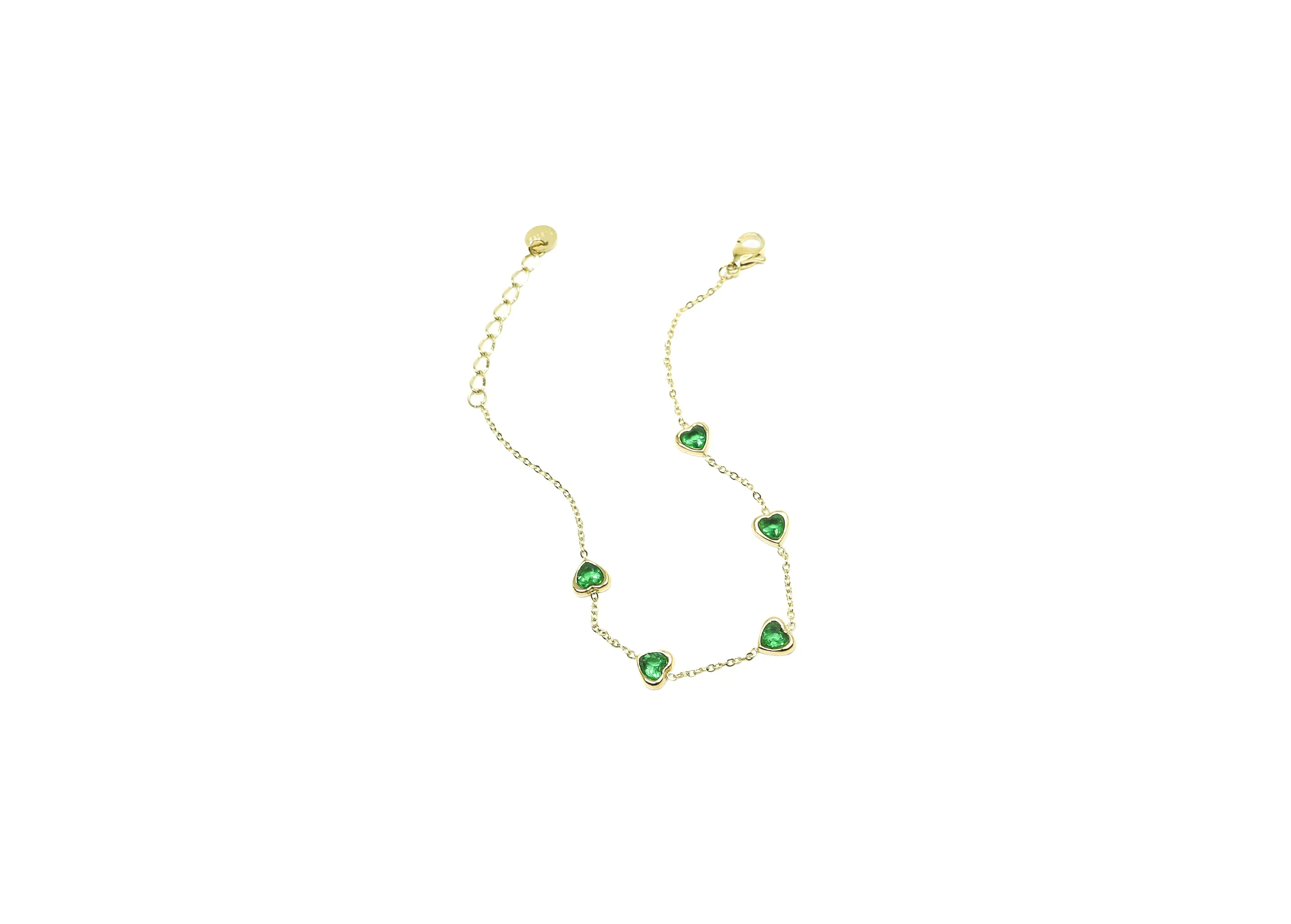 Emaline Emerald Heart Bracelet