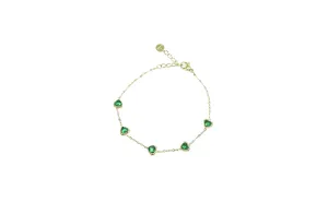 Emaline Emerald Heart Bracelet