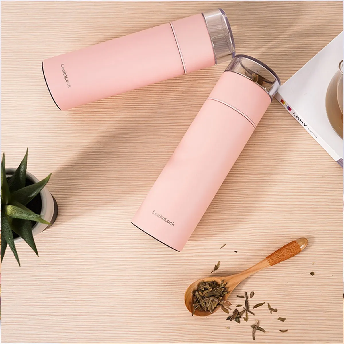 Enjoy Tea 400ml Redbean Insulated Water Bottle