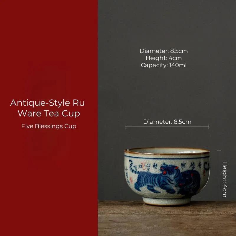 Hand-Painted Ceramic Tea Cup – Traditional Elegance