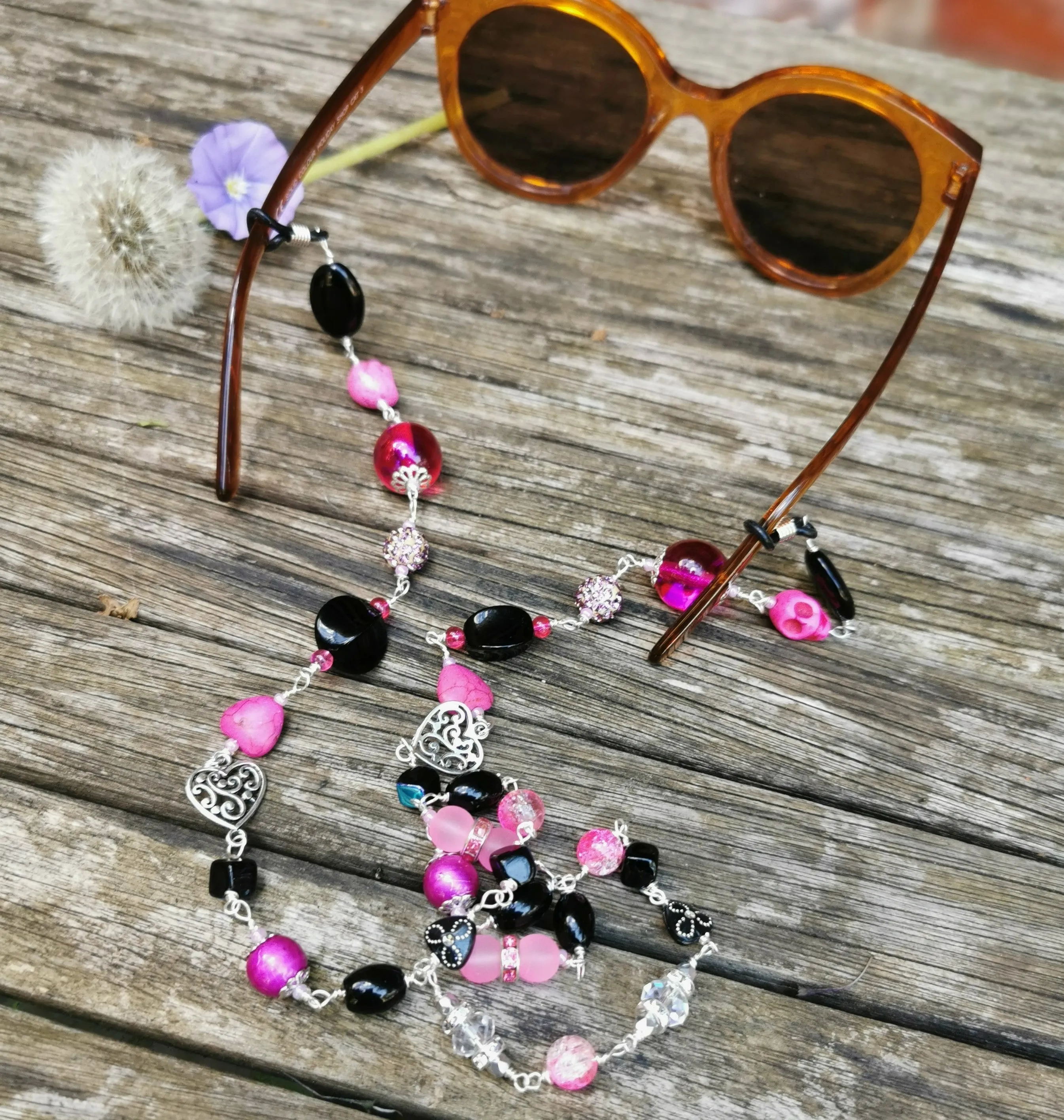 handmade beaded chain spectacle holder, spectacle chain, sunglasses holder, accessories.