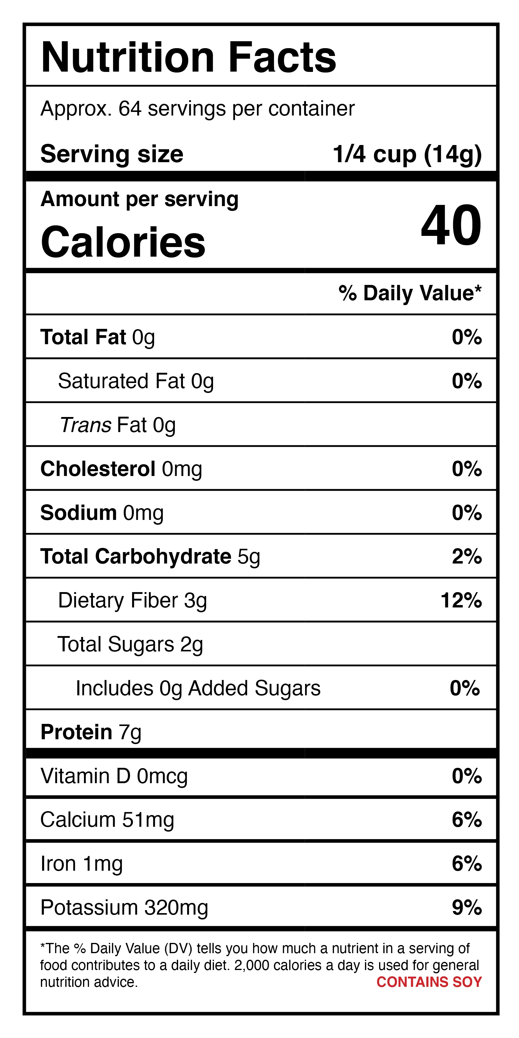 Harmony House Textured Soy Protein (Non-GMO, Unflavored) (45 oz)