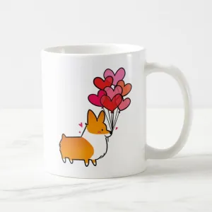 Heart Balloons Corgi Mug | 11oz / 15oz