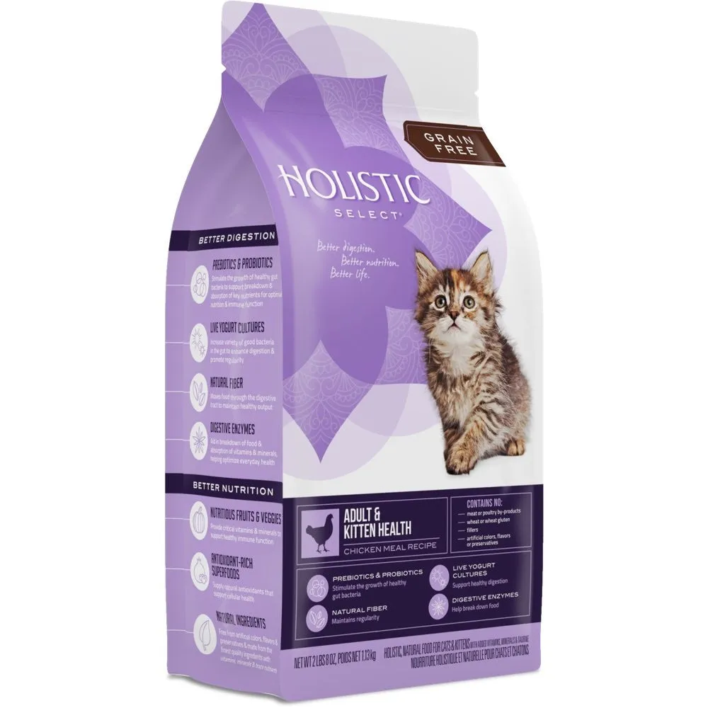 Holistic Select Adult & Kitten Health Chicken Meal Grain-Free Dry Cat Food