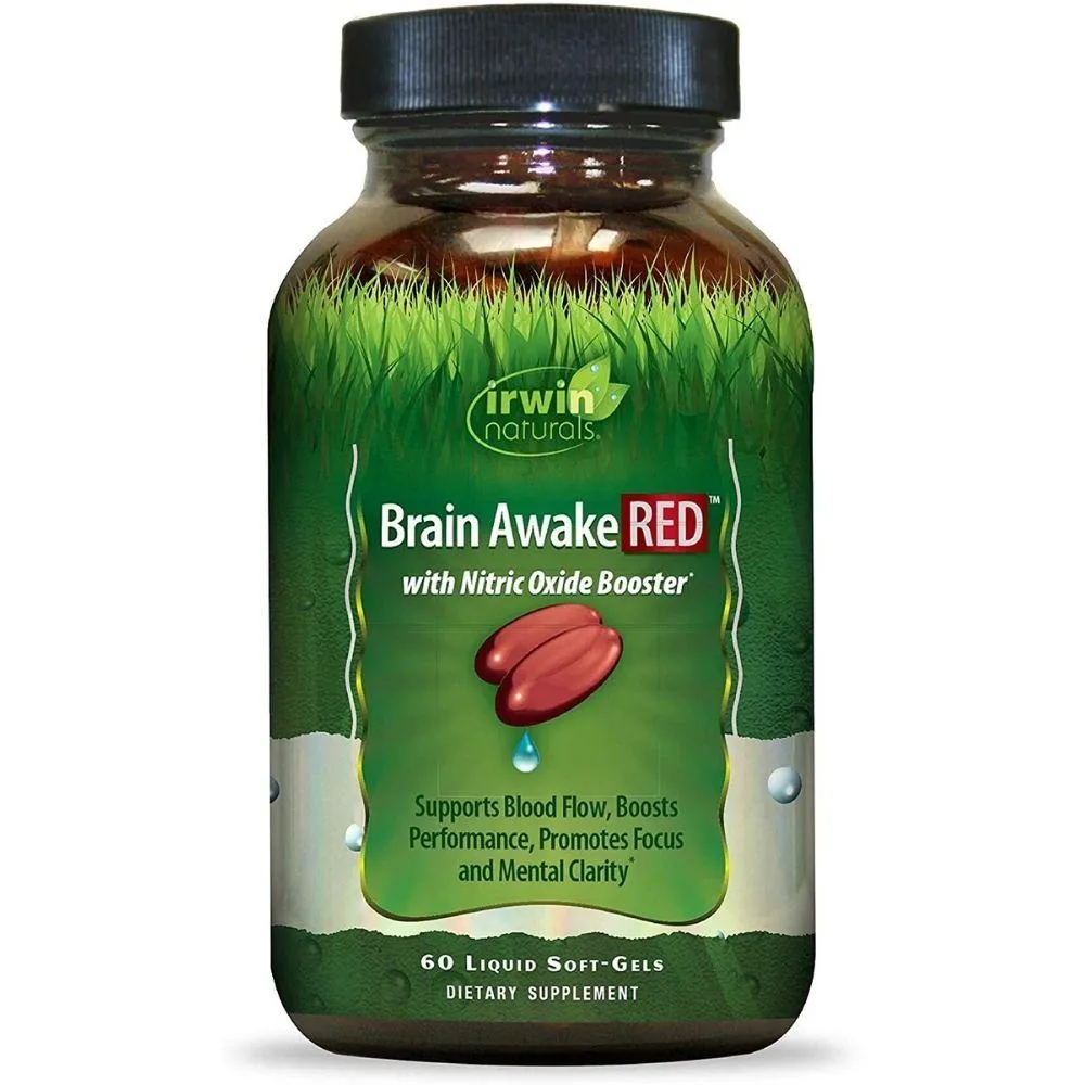 Irwin Naturals Brain Awake Red 60 Softgels