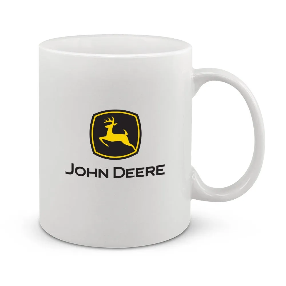 John Deere White Ceramic Mug