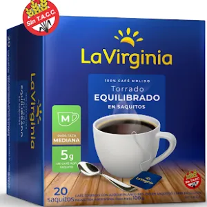 La Virginia Balanced Roasted Coffee in Tea Bags Gluten-Free 20u.