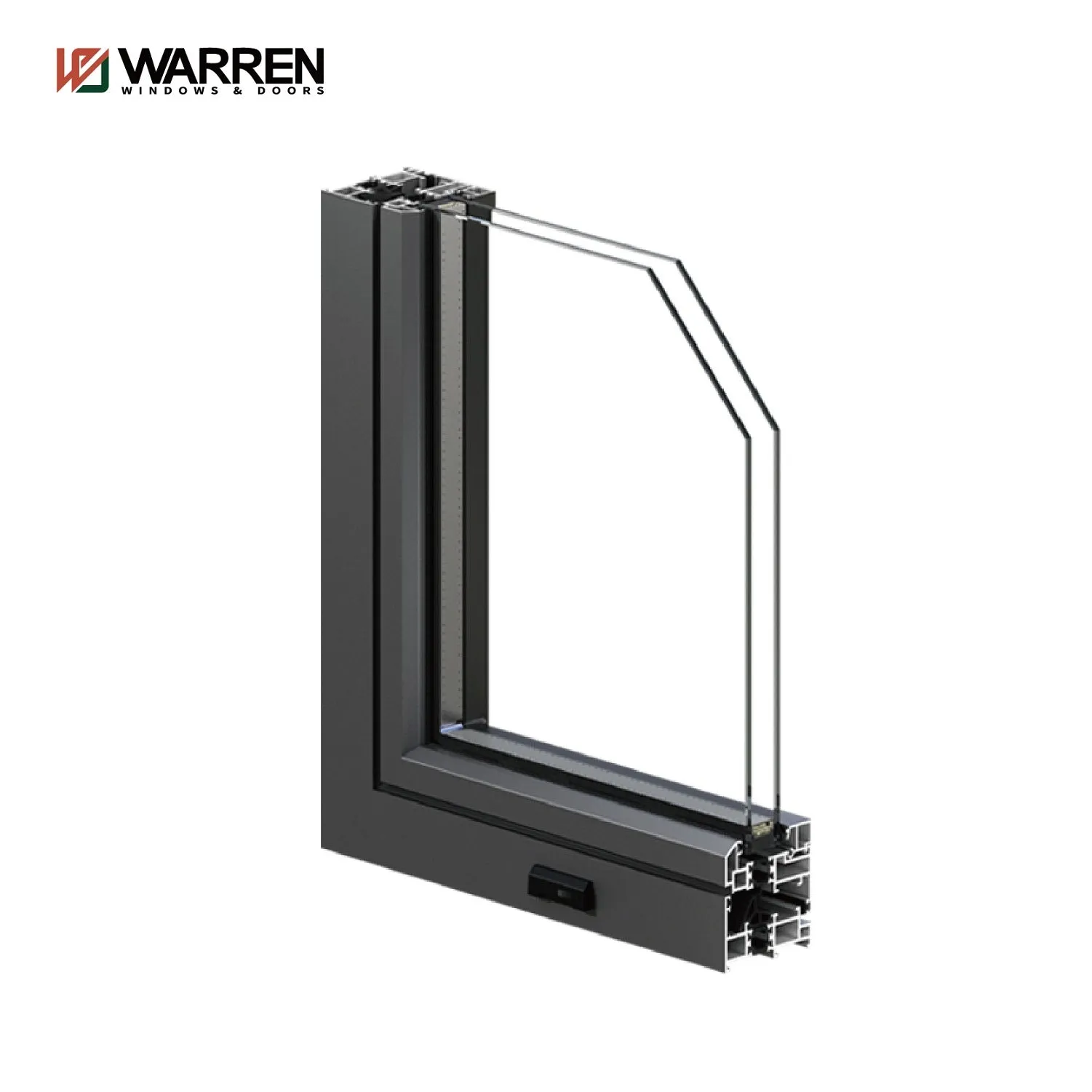 Latest Design  Long Slim Aluminum  Tilt And Turn Casement Tempered Glass Windows