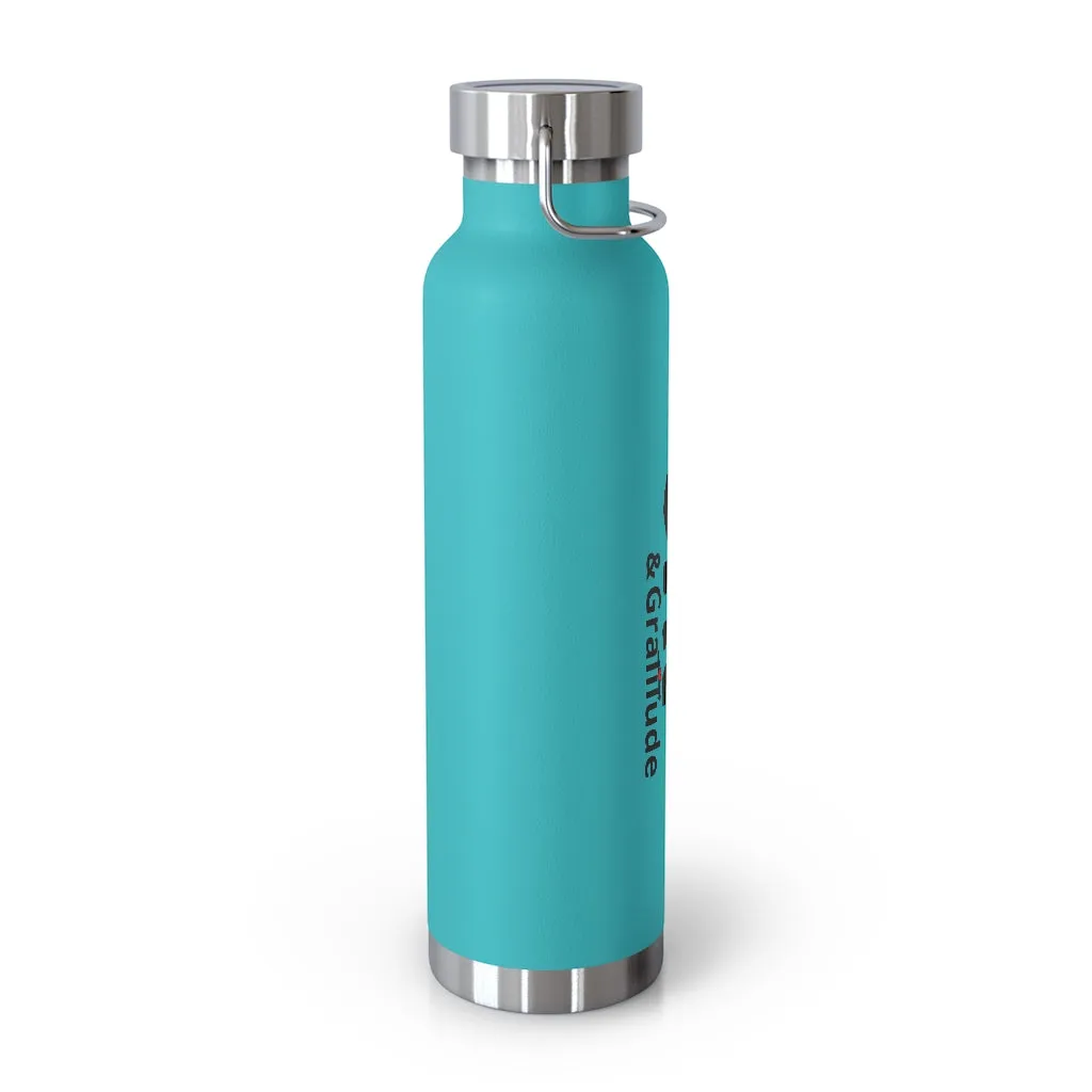 LG&G 22oz Vacuum Insulated Bottle Black Logo