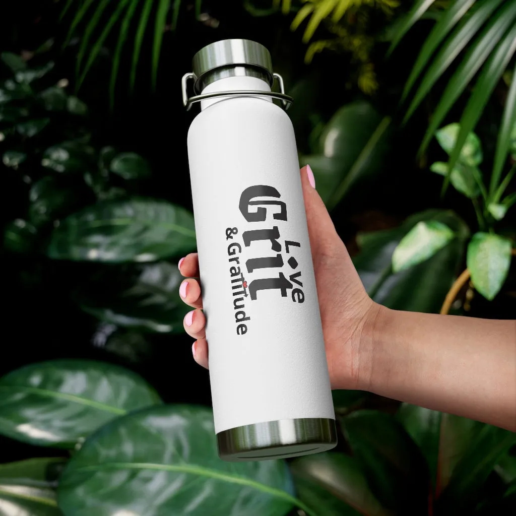 LG&G 22oz Vacuum Insulated Bottle Black Logo