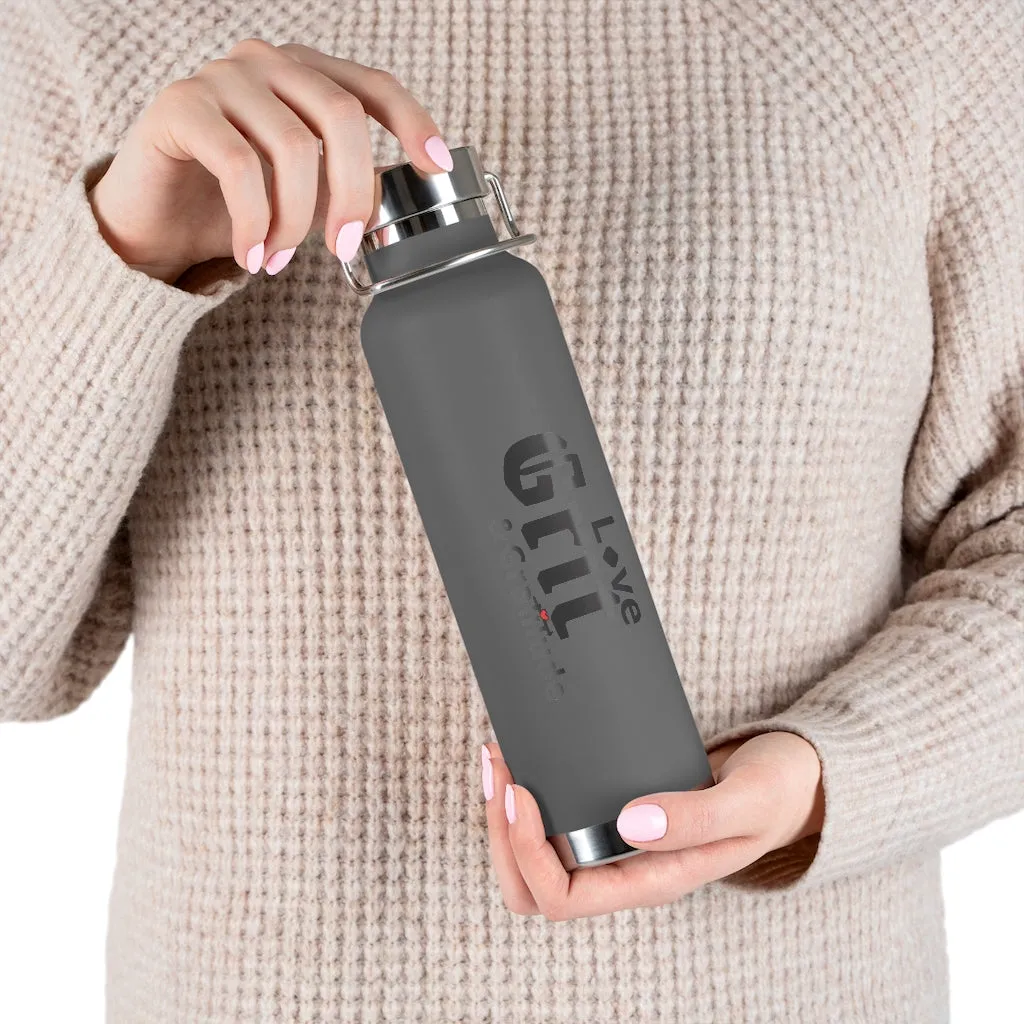 LG&G 22oz Vacuum Insulated Bottle Black Logo