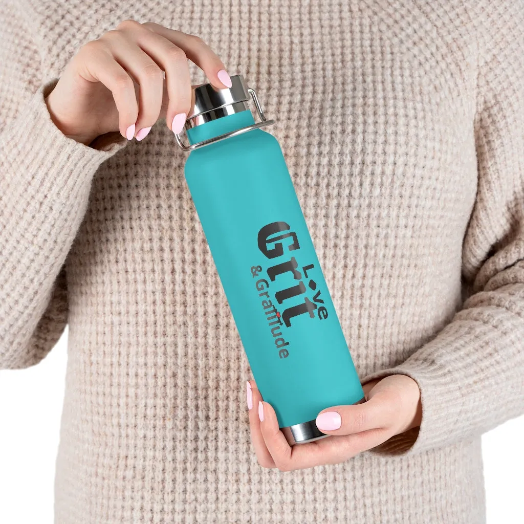 LG&G 22oz Vacuum Insulated Bottle Black Logo