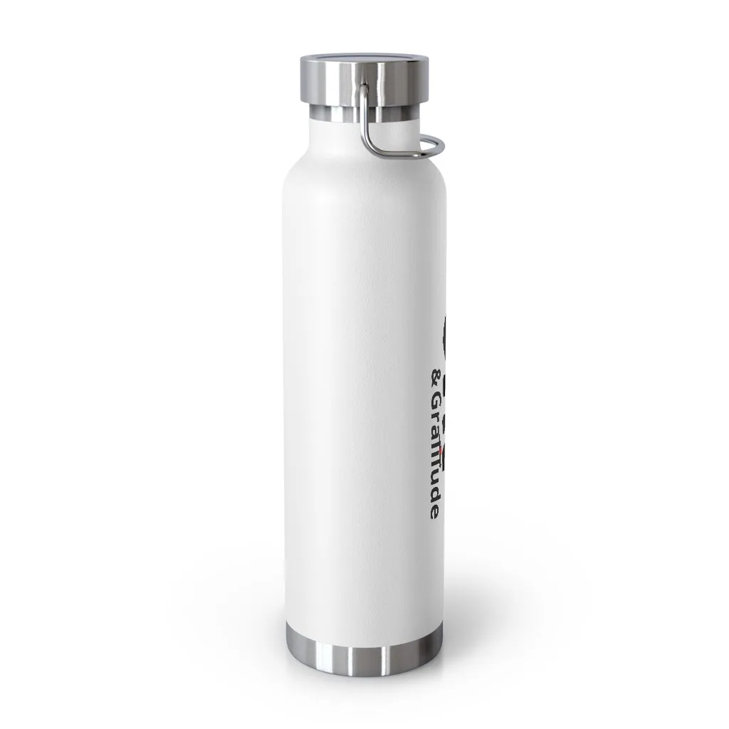 LG&G 22oz Vacuum Insulated Bottle Black Logo