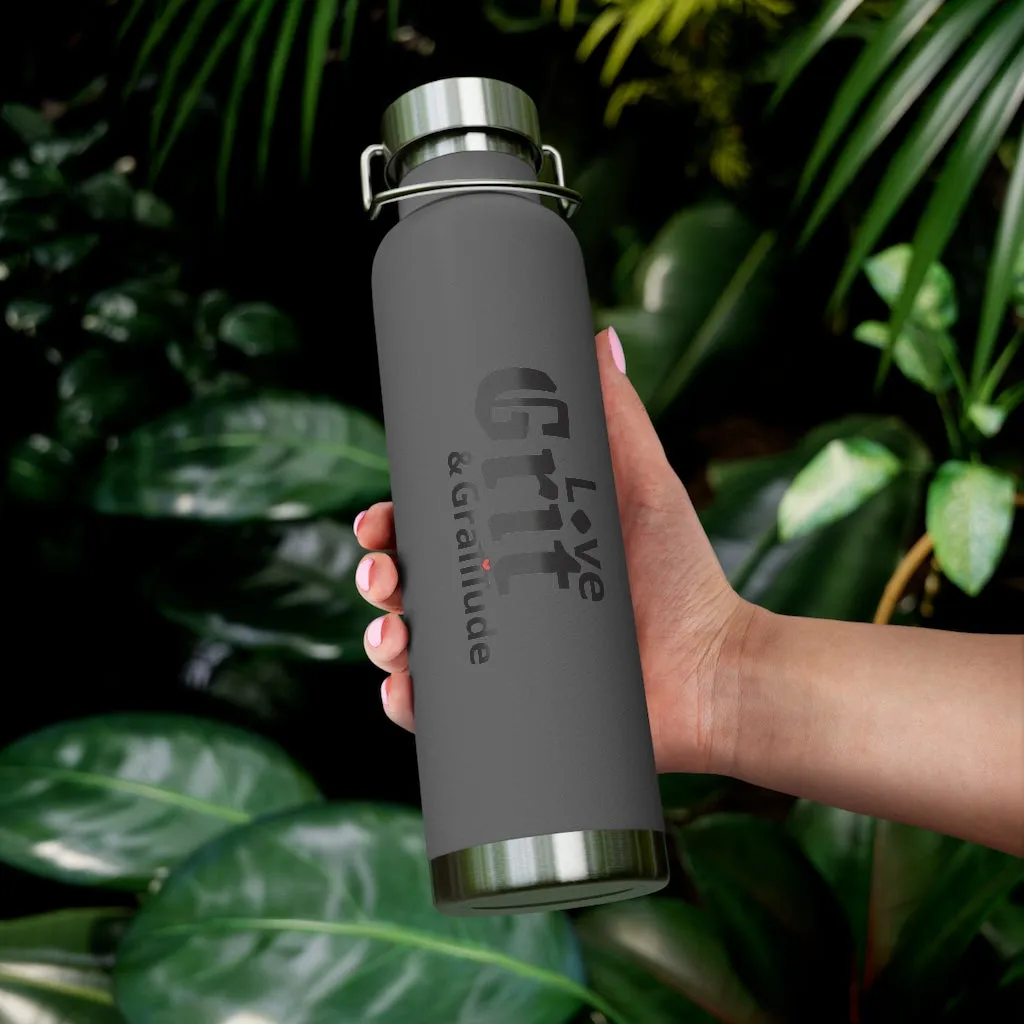 LG&G 22oz Vacuum Insulated Bottle Black Logo