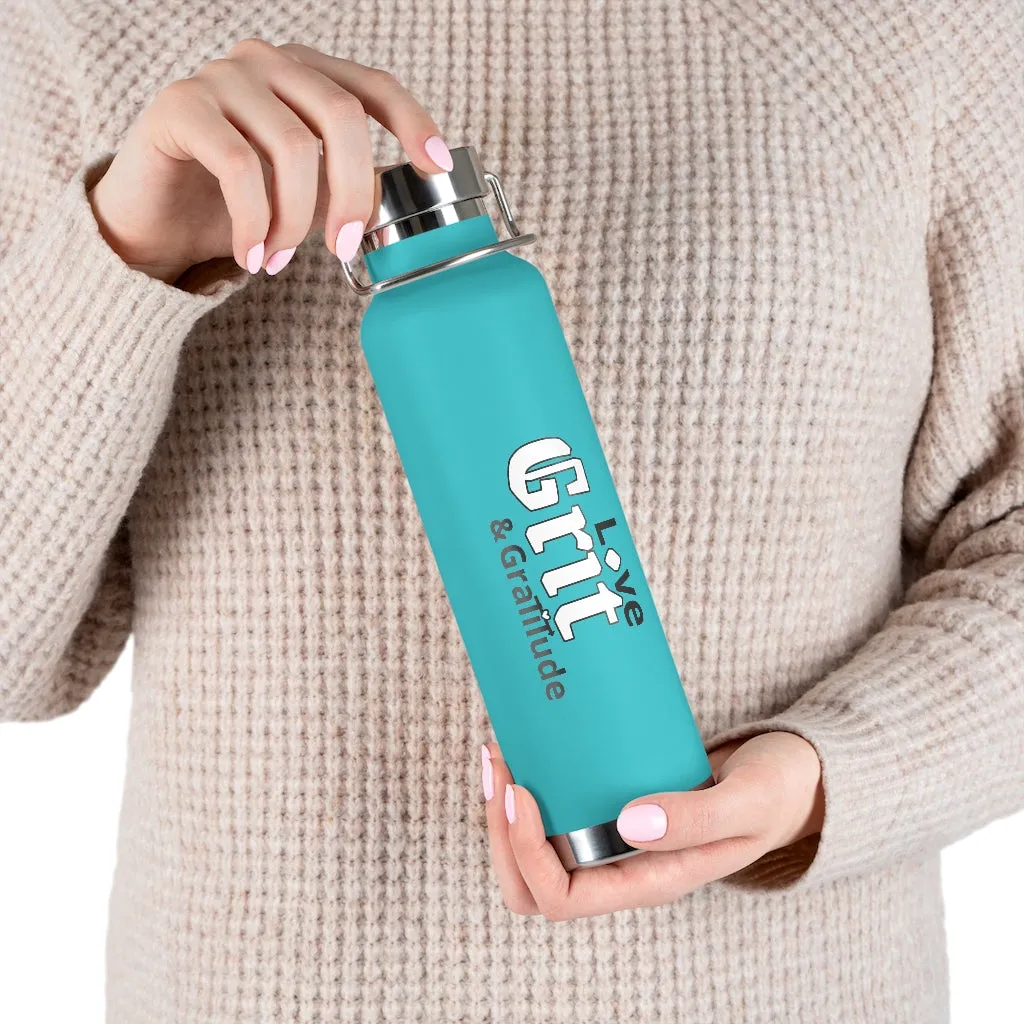 LG&G 22oz Vacuum Insulated Bottle White&Black Logo