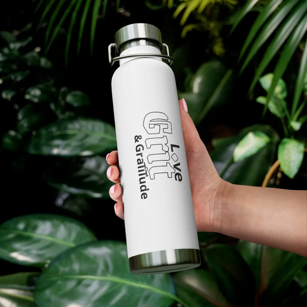 LG&G 22oz Vacuum Insulated Bottle White&Black Logo