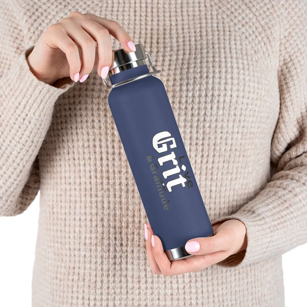 LG&G 22oz Vacuum Insulated Bottle White&Black Logo