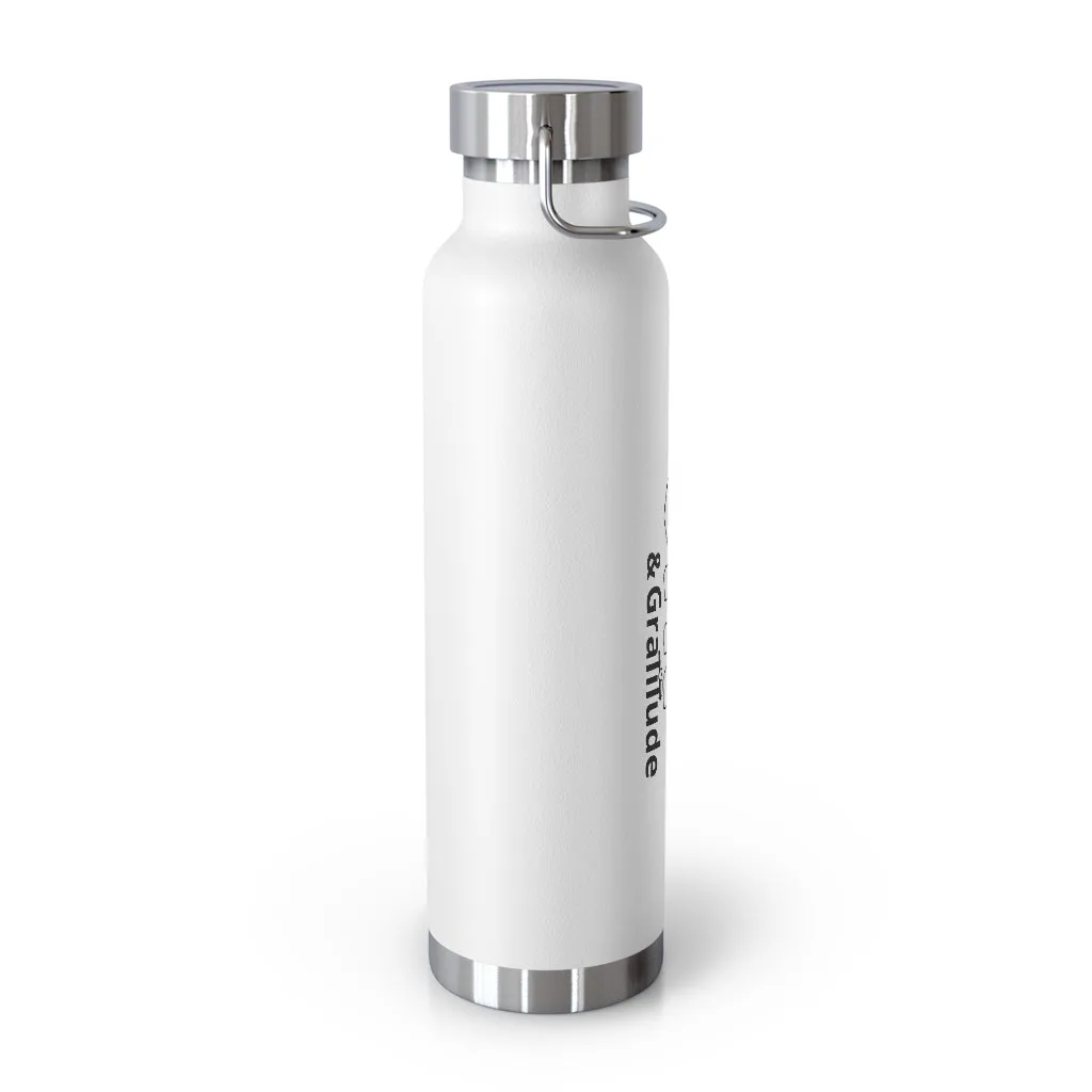 LG&G 22oz Vacuum Insulated Bottle White&Black Logo