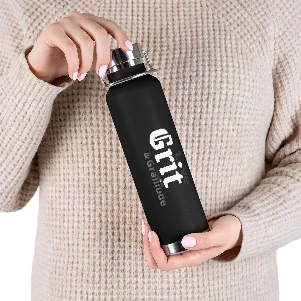 LG&G 22oz Vacuum Insulated Bottle White&Black Logo