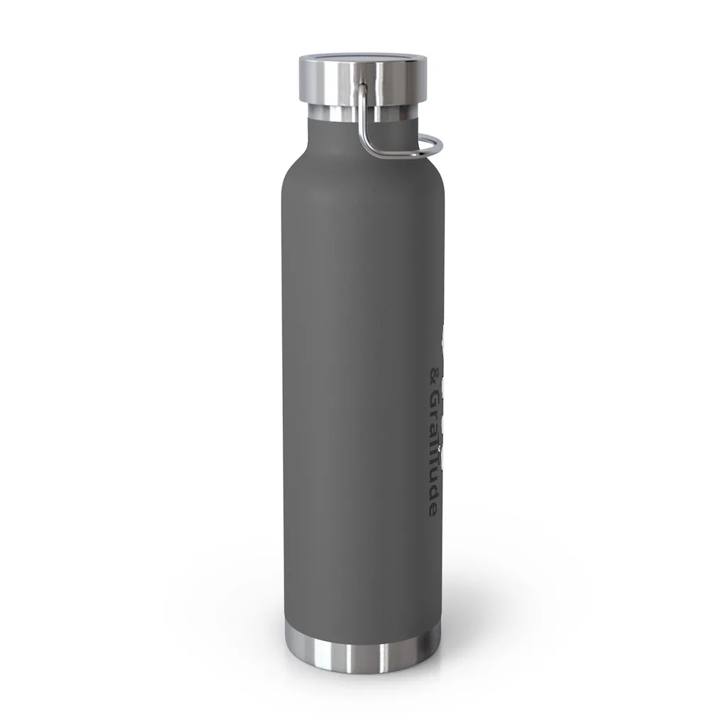 LG&G 22oz Vacuum Insulated Bottle White&Black Logo