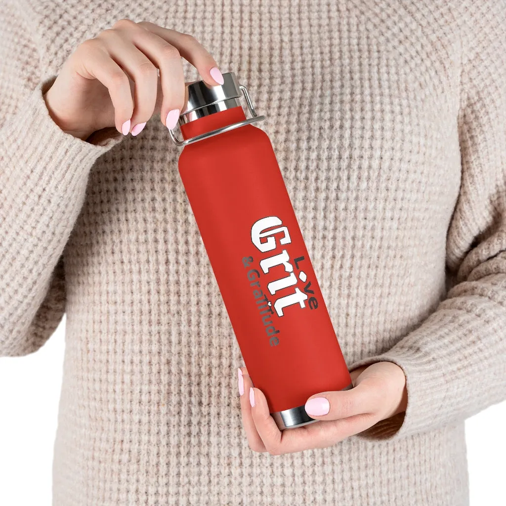 LG&G 22oz Vacuum Insulated Bottle White&Black Logo