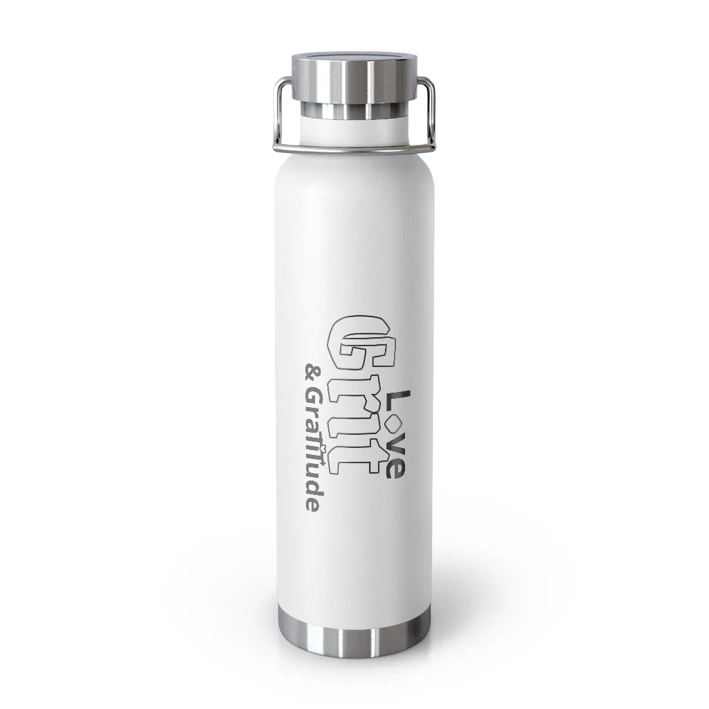 LG&G 22oz Vacuum Insulated Bottle White&Black Logo