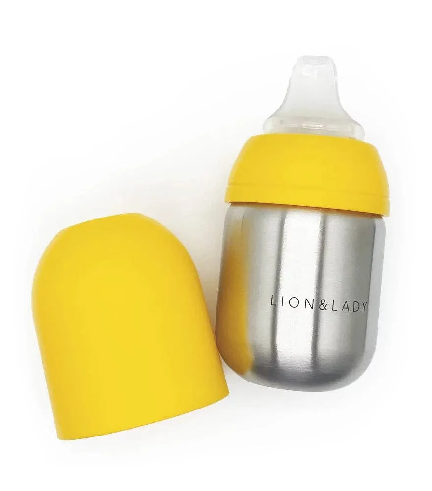 Lion & Lady Stainless Steel Sippy Cup - Yellow