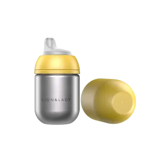 Lion & Lady Stainless Steel Sippy Cup - Yellow