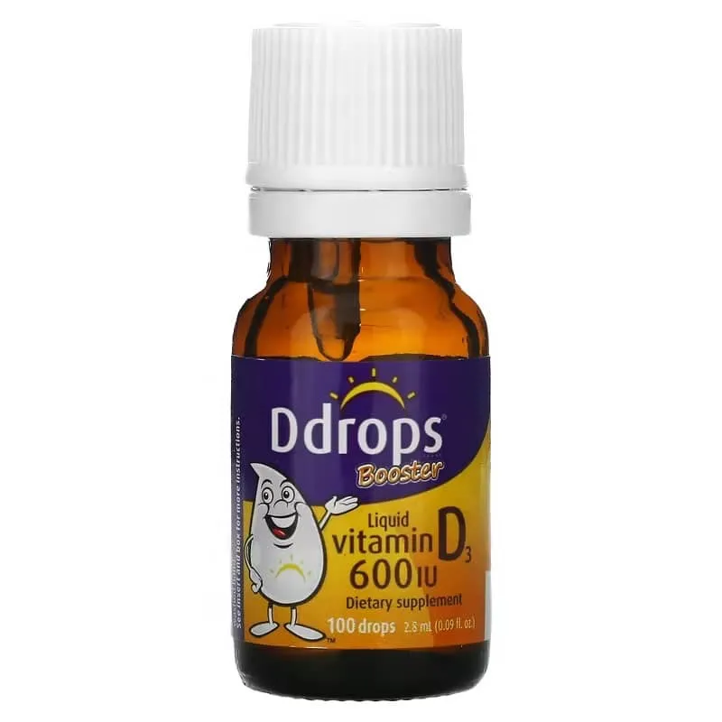 Liquid Vitamin D3 Ddrops Booster 600 IU, 2.8 ml