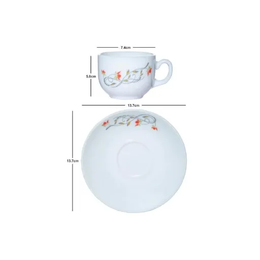 Magical Swirl Cup & Saucer Set, 6 Pcs