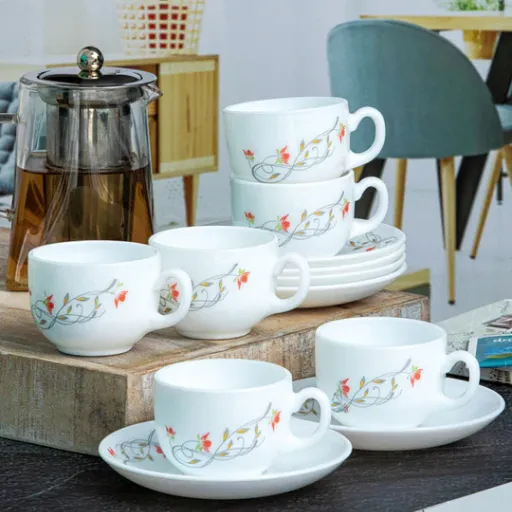 Magical Swirl Cup & Saucer Set, 6 Pcs